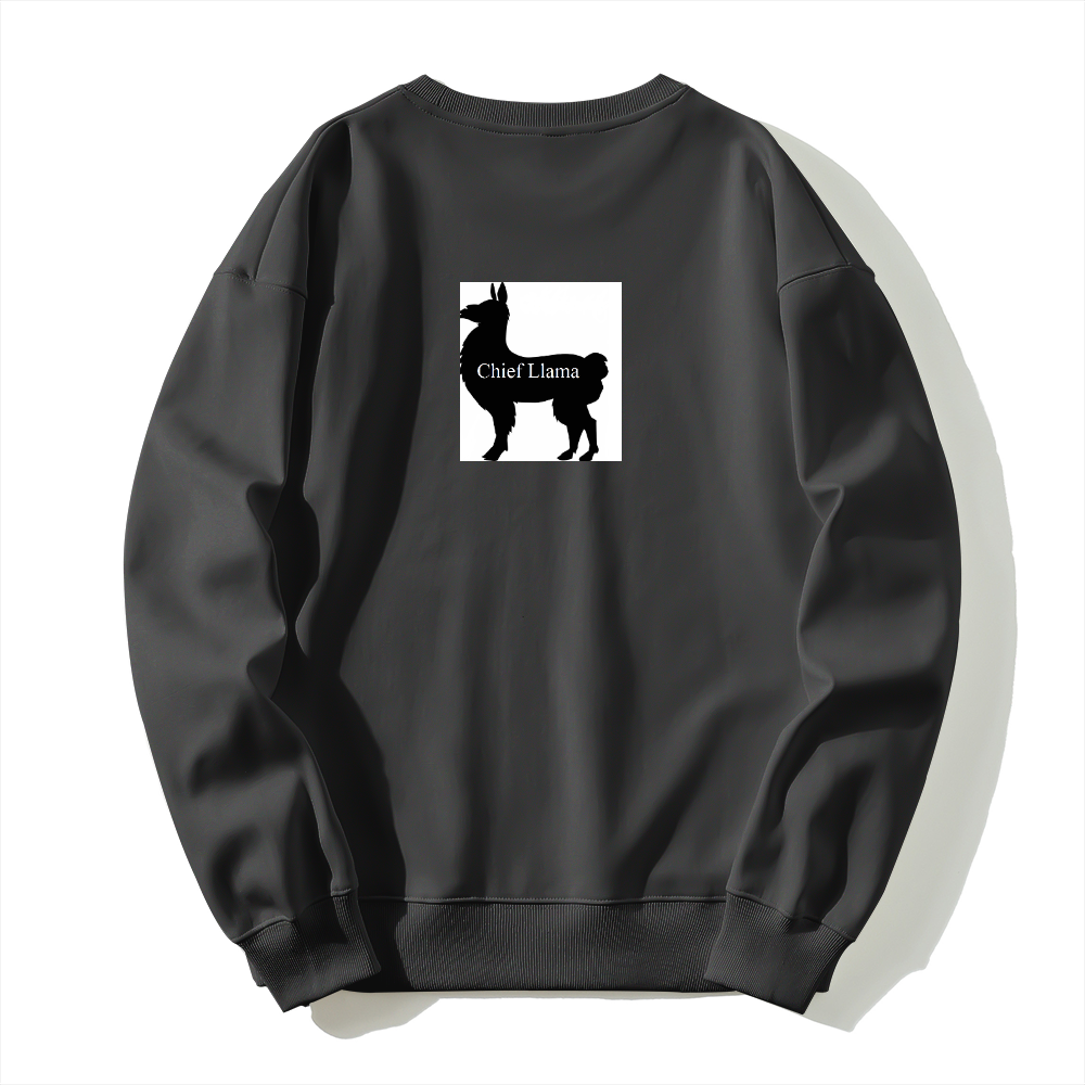 Silver fox fleece thermal hoodie Chief Llama