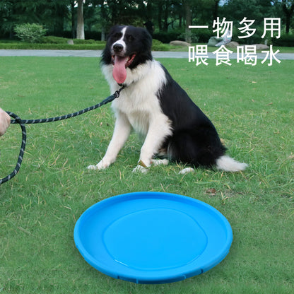 Meianju dog flying pan pet toys interactive toy pet frisset floating water resistance snuffback training cross-border