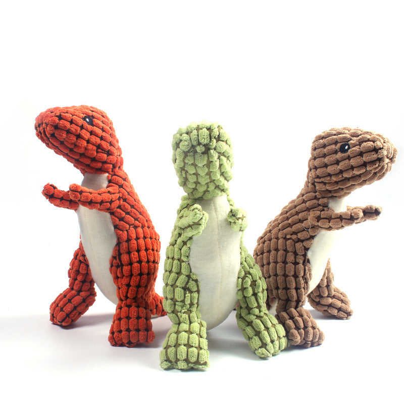 Factory direct pet plush sound dinosaur toys Yizhi grunge 30 10cm dog toys export explosion