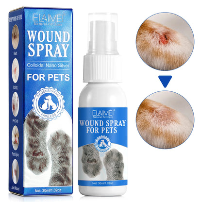 Dog Wound Care Spray - Wound Spray for Pets - Healing Aid and Skin Repair, Clean Wounds, Relieve Dog Skin Allergies 2 pack