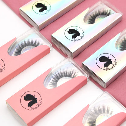 Natural 3D Faux Mink Eyelashes Wholesale Custom Boxes Items In Bulk For Business Resale 14/16/18mm Fake Lashes With Logo And Box