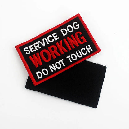 Therapy Service Dog Badges Hook Loop Patches for DOG PET Do Not Touch In Training Security Vests Harnesses Emblem Stickers