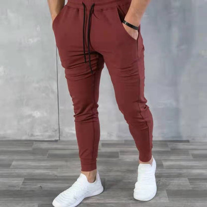 Inongge New Multi-Pockets Jogging Sweatpants Men's Gym Training Fitness Pant Cotton Fashion Mus Cle Men Casual Running Pants YB-2