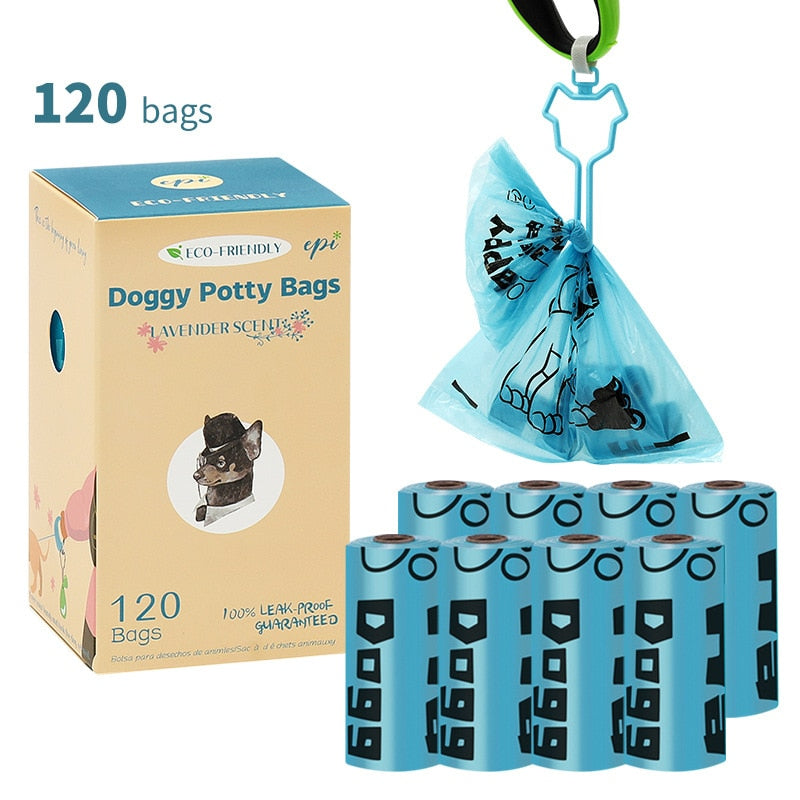 Benepaw Biodegradable Dog Poop Bags Hand Free Clip Eco-friendly Leak-Proof Strong Pet Waste Bag Easy to Tear 120/270 Pieces