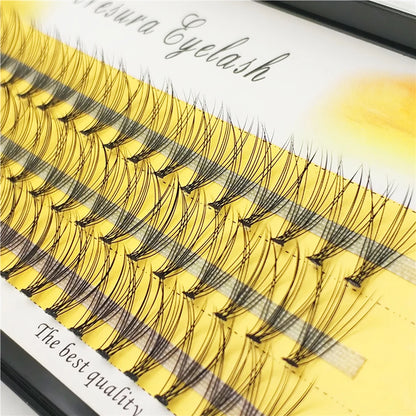 1box big capacity 60 bundles 6d 10D Eyelash Extensions 0.1mm Thickness true Mink Strip Eyelashes Individual Lashes Natural Style