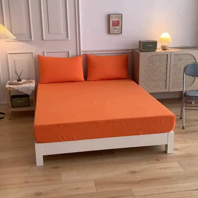 Cross-border new product solid color brushed bed sheet bed cover modern minimalist home fabric bed sheet waterproof baby wetting bed sheet