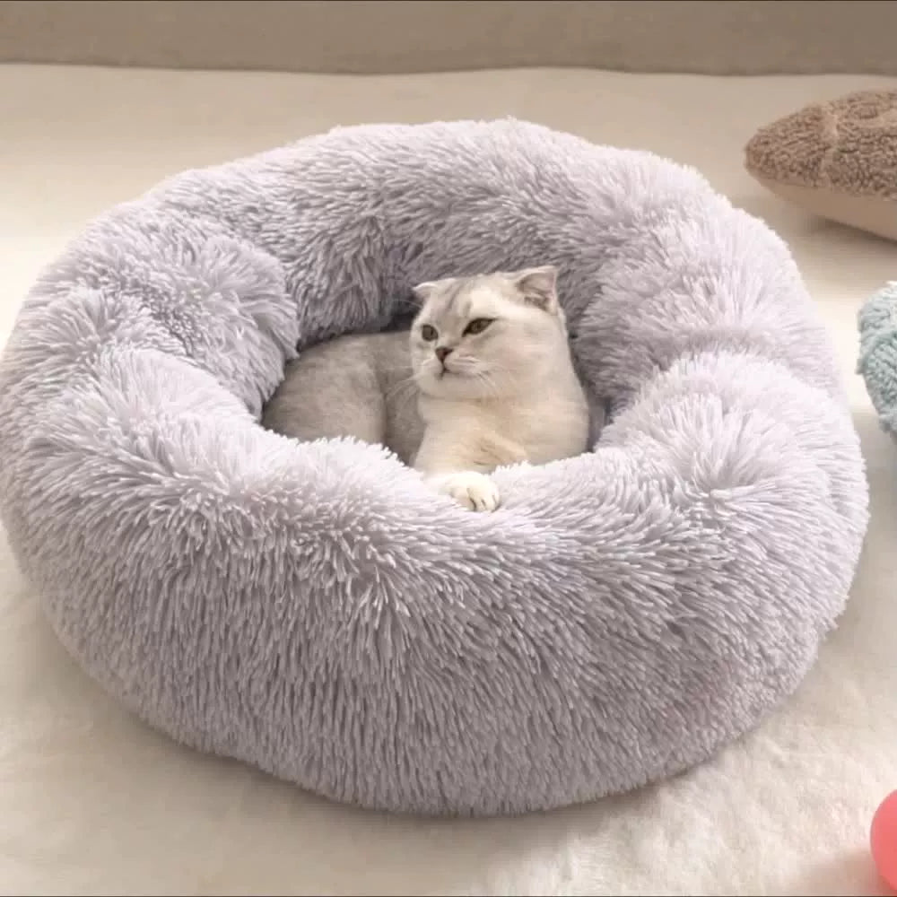 Dog kennel cat kennel plush round pet kennel dog bed winter dog cushion pet mattress pet supplies wholesale