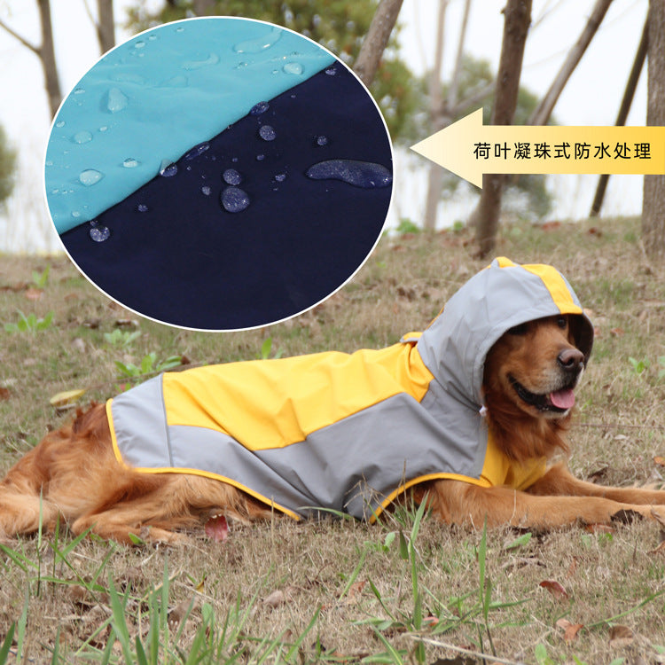 Pets color matching hawn big dog raincoat outdoor breathable dog jacket cross-border pet supplies distribution wholesale