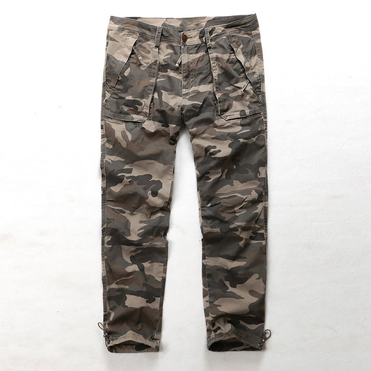 2024 new men's sports trousers camouflage cotton water-water men's trousers loose large size men's tooling pants spot