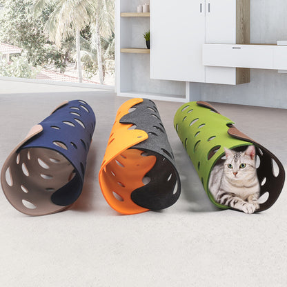 Cross-border new combination cat tunnel cat toy channel rolling dragon detachable felt cat pet supplies