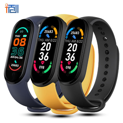 M6 smart bracelet heart rate blood pressure bluetooth step meter music weather sleep monitoring cross-border m6 smart sports bracelet