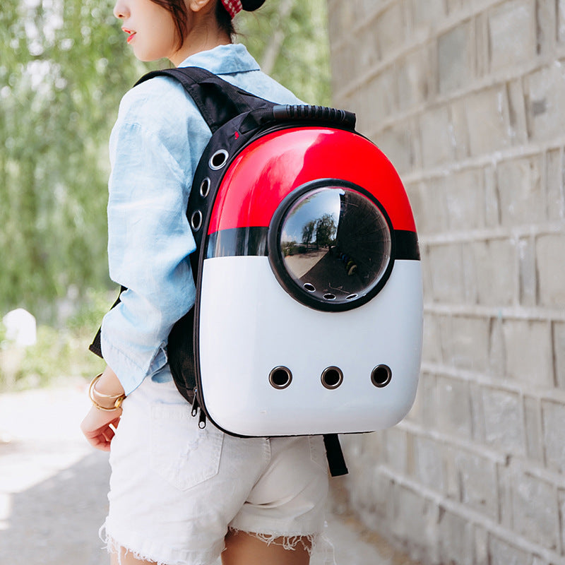 Cat bag pet backpack going out portable space capsule breathable cartoon backpack cat school bag large capacity take-away backpack