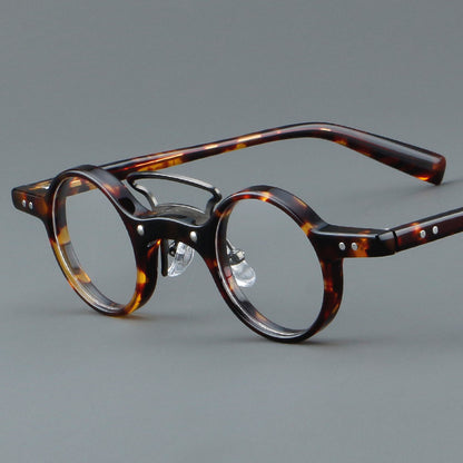 new plate glasses retro frames Japanese small round frame 5821 flat light spot wholesale with presbyopia myopia