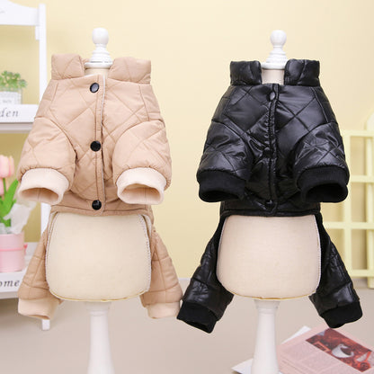 Winter Pet dog clothes Pet clothing four-legged cotton coat Waterproof