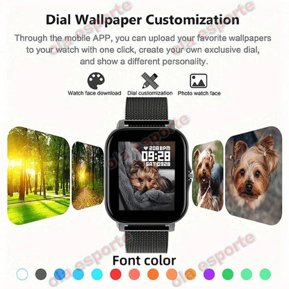 Smart Watch For Men Women Gift Full Touch Screen Sports Fitness Watches Bluetooth Calls Digital Smartwatch Wristwatch Watches