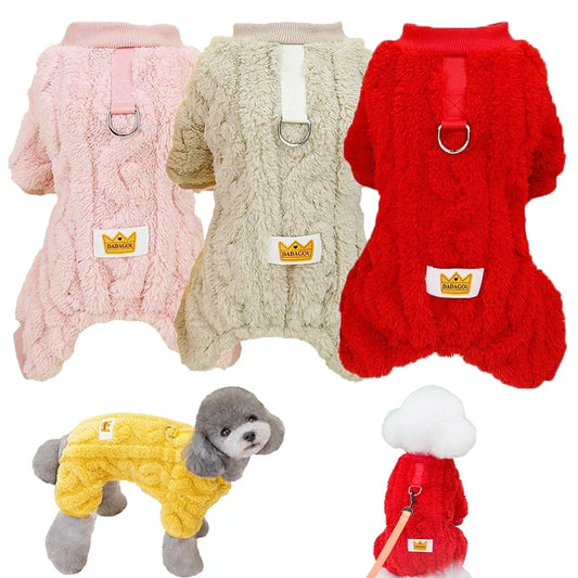 Warm Puppy Jumpsuits for Yorkies Chihuahua Overalls Soft Comfortable Winter Dog Clothes Small Medium Dogs Poodle Pajamas 2023NEW