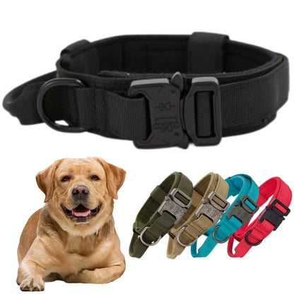 Durable Tactical Dog Collar Leash Military Heavy Duty For Medium Large Dogs Collars German Shepherd Walking Training Accessories