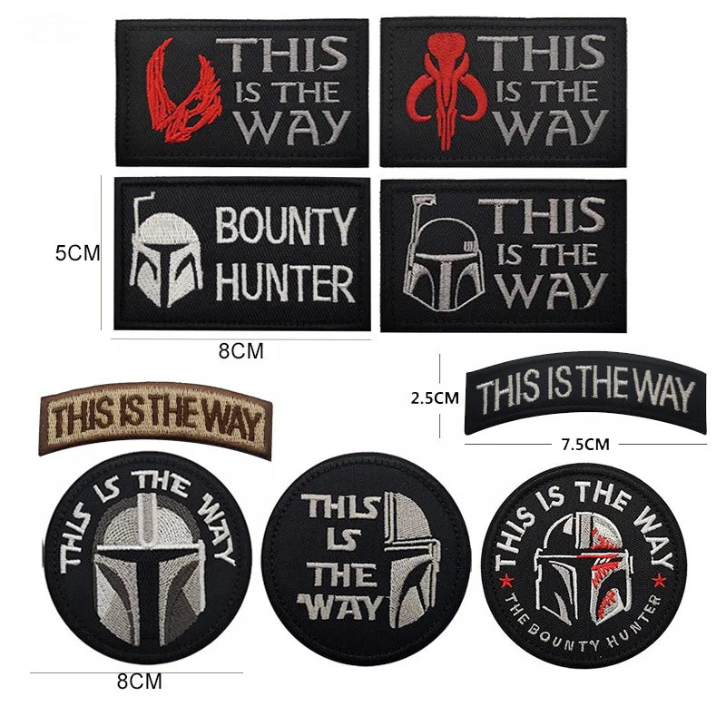 This Is The Way Embroidery Patch Military Sparta Sticker Decal Army Operator Helmet Tactical Patches badges