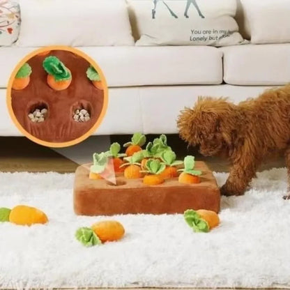 Carrot Snuffle Mat for Dogs Cats Puzzle Toy with 12 Carrots for Small Medium Large Interactive Pet Stress Relief Dogs Chew Toys