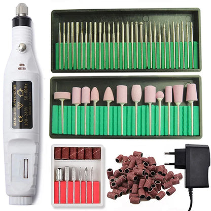 Professional Electric Nail Drill Machine Pedicure Manicure Drill Set Milling Cutters Set Nail File 20000RPM Polishing Equipment