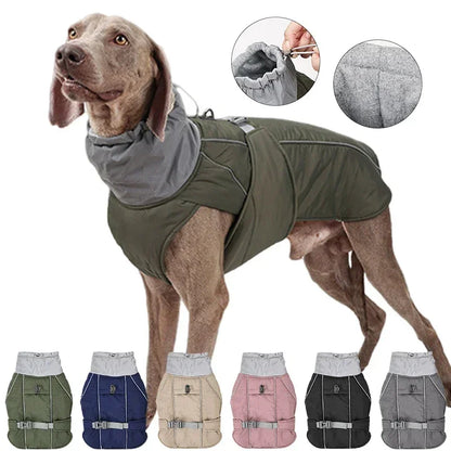 New Winter Big Dog Overalls Waterproof Dog Jacket for Medium Large Dogs Thicken Warm Dog Clothes French Bulldog Labrador Costume