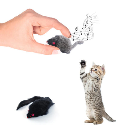 5/10Pcs False Mouse Cat Toy Long-haired Tail Mice With Sound Plush Soft Mouse Toys for Cats Bite-Resistant Kitten Playing Toys