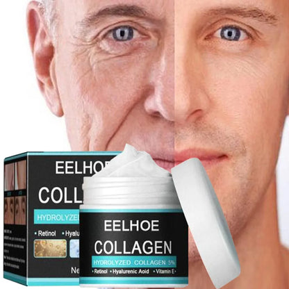 Men Collagen Anti-Wrinkle Cream Hyaluronic Remove Wrinkles Moisturizing Anti-Aging Firming Lifting Whiten Brightening Face Care