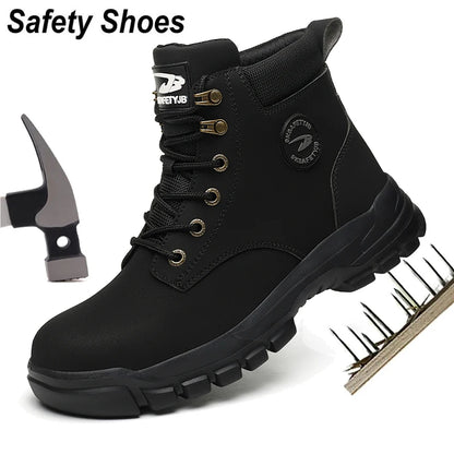 Indestructible Men Work Safety Boots Outdoor Military Boots Anti-smash Anti-puncture Industrial Shoes Men Boots Desert Boots