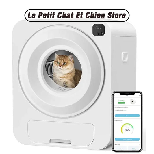 Integrated Safety Protection Automatic Cat Littler Box for Multi Cats No Scooping Extra Large/Odor Isolation /APP Control