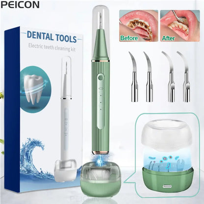 Ultrasonic Dental Cleaner Scaler Teeth Tartar Eliminator Dental Plaque Calculus Remover Scaling Tartar Removal Tooth Cleaner