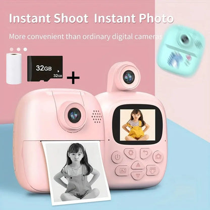 Portable Mini Camera Smart Instant Printing Digital Camera Thermal Printer Video Recorder Kids Pocket Cameras For Children