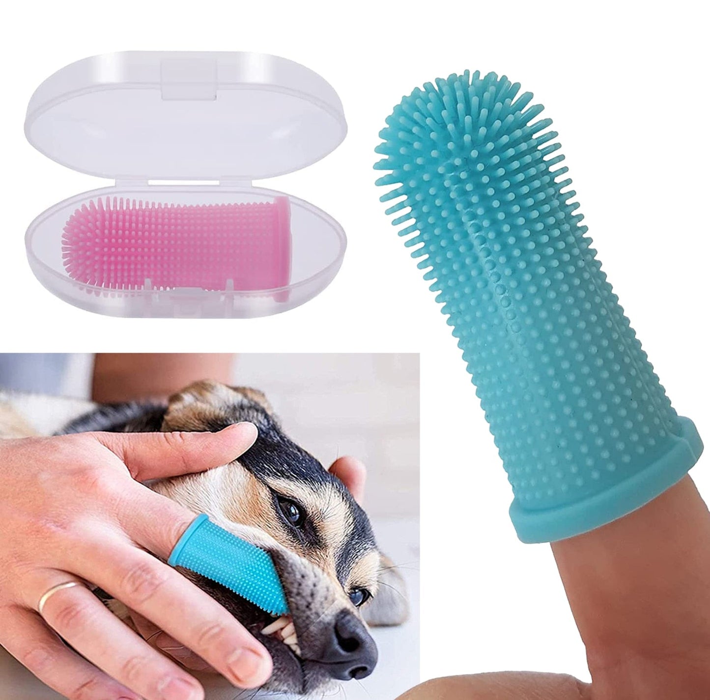 New Ultra Soft Pet Finger Toothbrush Teeth Cleaning Bad Breath Care Non-toxic Silicone Toothbrush Tools Pet Cleaning Supplies