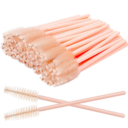 50pcs Disposable Nylon Mascara Wand Applicator Eyelash Brushes For Eyelash Extension women Makeup Brush Tools