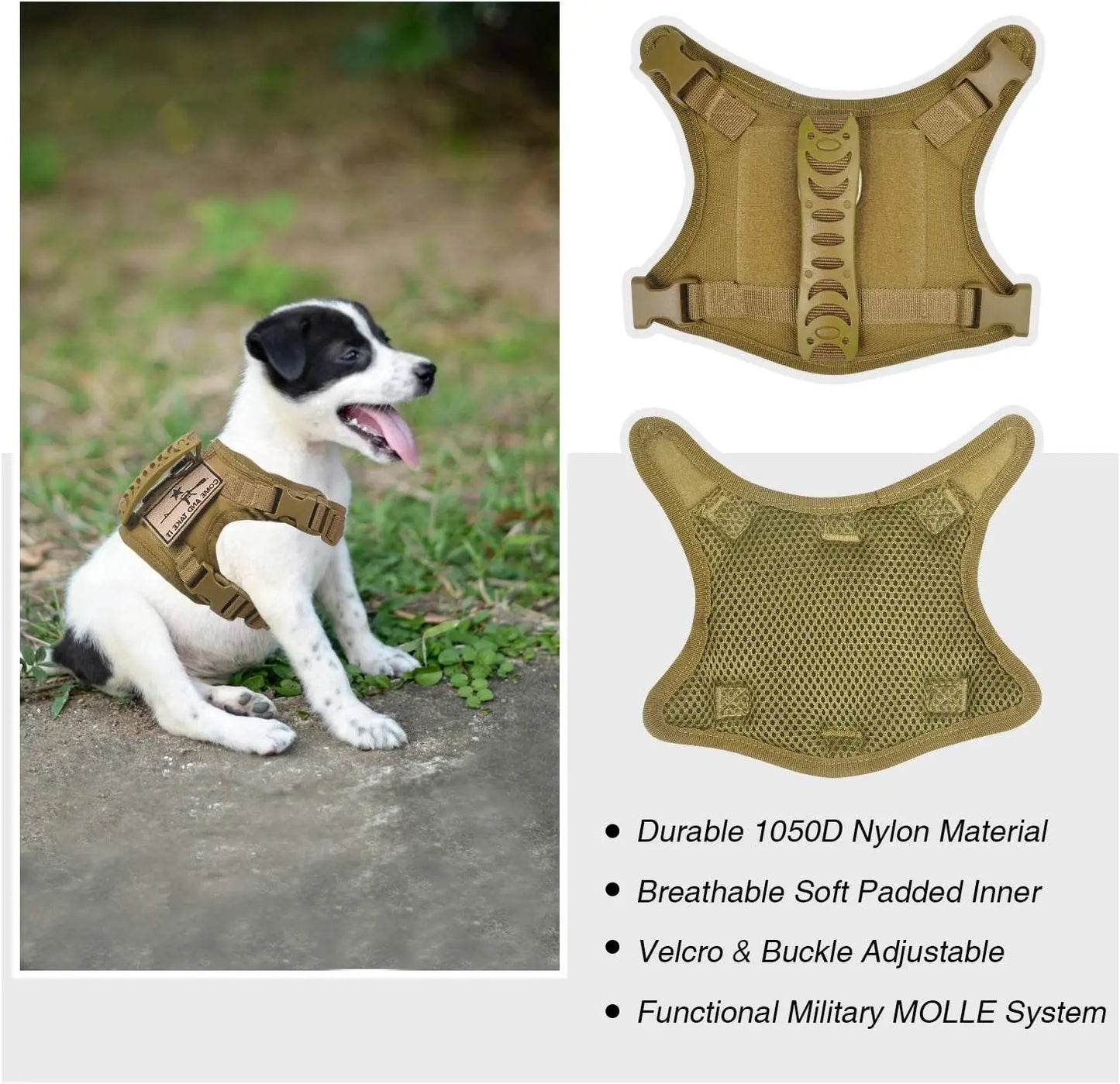 Cat Puppy Tactical Vest Training Harness Adjustable Military Outdoor Working Cat Harness  Dog Accessories for Small Dogs