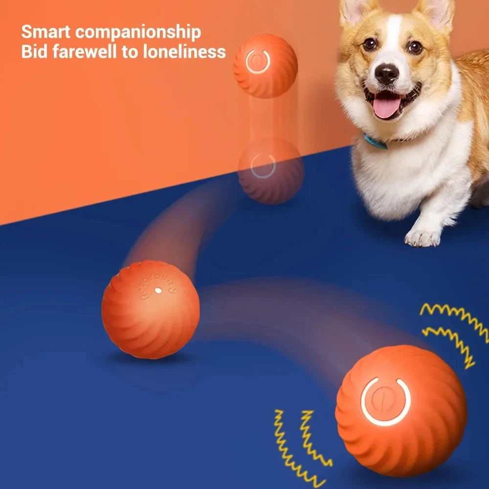 Smart Dog Toy Ball Automatic Moving Bounce Rolling Ball for Small and Medium Dog Cat Toy USB Rechargeable Dog Anti Tamper Home