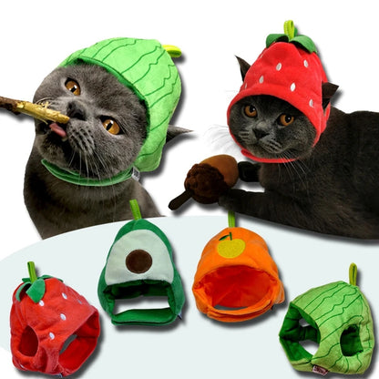 Funny Hat Pet Fruit Headwear Photo Props Suitable for Cats and Dogs