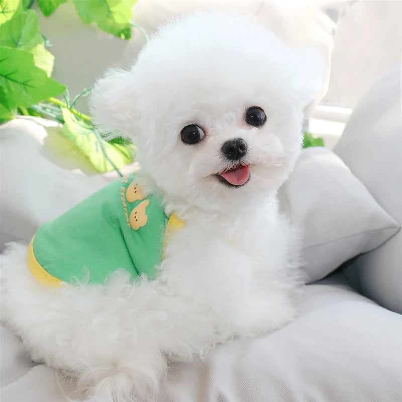 Pet Cartoon Suspenders Breathable Vest Puppy Soft Clothes Poodle Summer Pullover Cool Dog Clothes Pet Dog Clothes