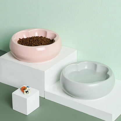 500ML Cat Water Bowl Matte Ceramic Small Dog Drinking Eating Feeders Anti-slip and Anti-tipping Puppy Pet Feeding Bowls