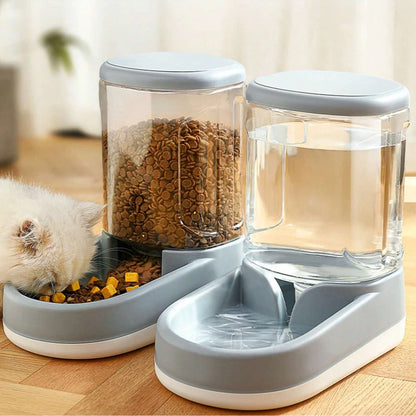 1Pc Automatic Pet Feeder, Pet Water Dispenser, Large-Capacity Dog And Cat Feeder And Water Dispenser