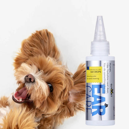 60ML/1PCS Cat Dog Ear Cleaner Drops Ear Wash Dirt Removal For Infectionn Control Pet Ear Cleaner Solution Cat Dog Cleaning Suppl