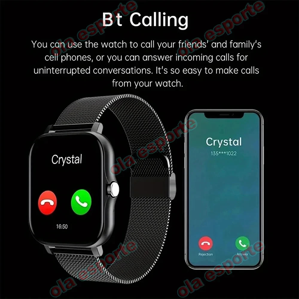 Smart Watch For Men Women Gift Full Touch Screen Sports Fitness Watches Bluetooth Calls Digital Smartwatch Wristwatch Watches