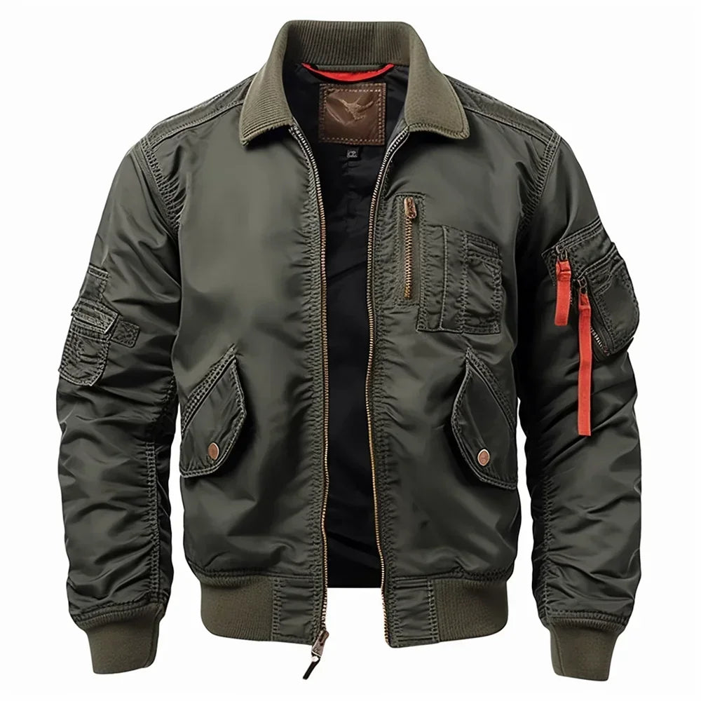 Mens Vintage Casual Flight  Light Air Bomber Military Jacket