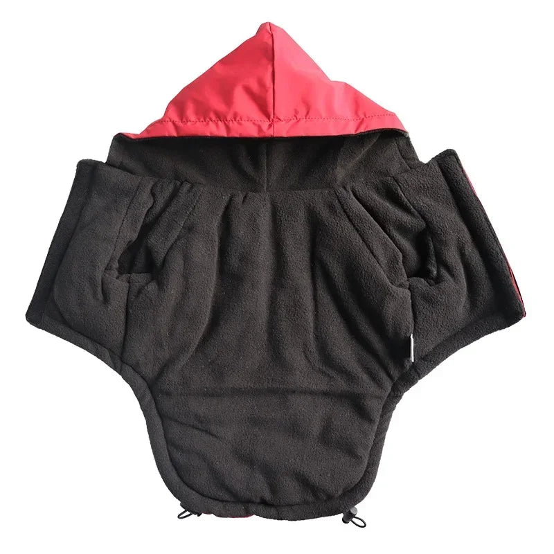 Reflective Pet Clothes Autumn Winter Pet Dog Waterproof Warm Coat Cotton Hooded Jacket The Dog Face Small Dog Clothes