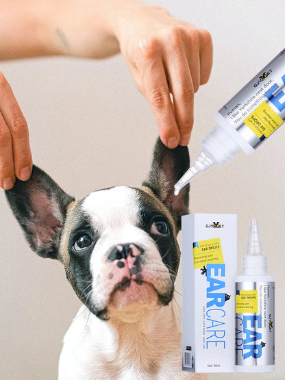 60ML/1PCS Cat Dog Ear Cleaner Drops Ear Wash Dirt Removal For Infectionn Control Pet Ear Cleaner Solution Cat Dog Cleaning Suppl